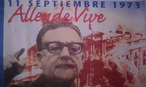 Акция памяти президента Чили Сальвадора Альенде