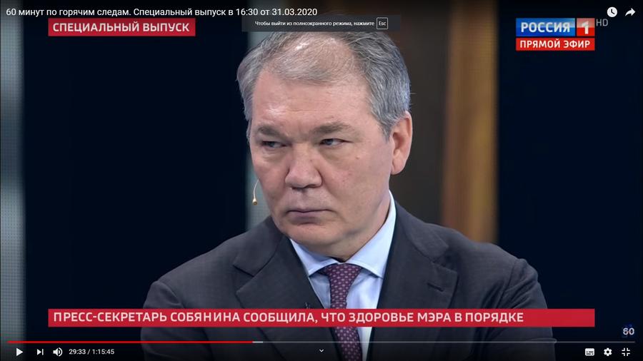 Леонид Калашников в программе «60 минут» на телеканале Россия 1