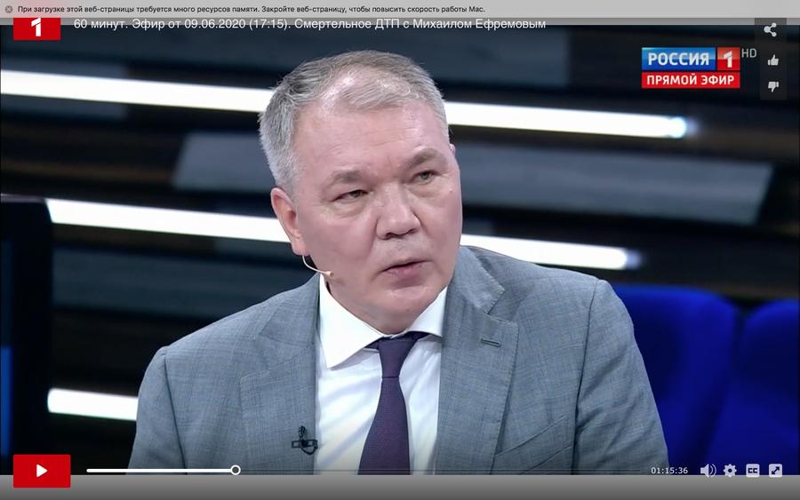 Леонид Калашников 9 июня принял участие в программе 60 минут на телеканале Россия 1