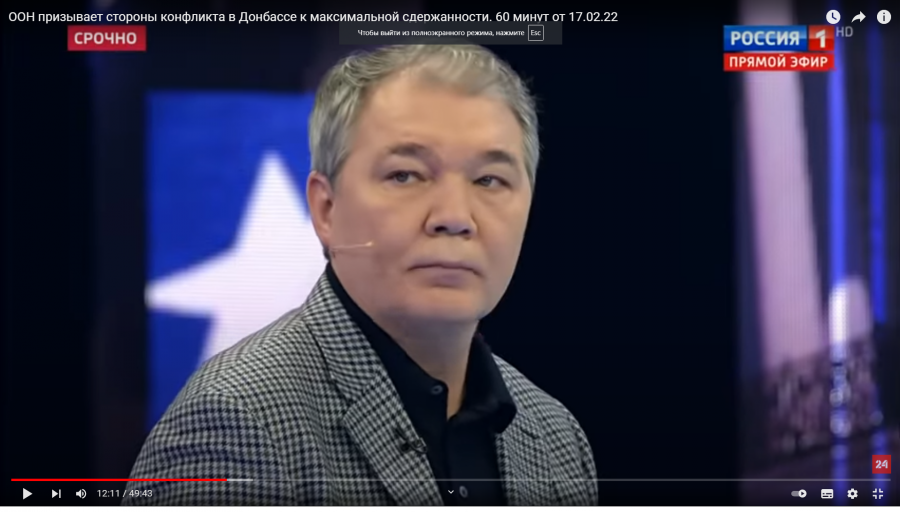 Леонид Калашников принял участие в программе «60 минут» на телеканале Россия 1